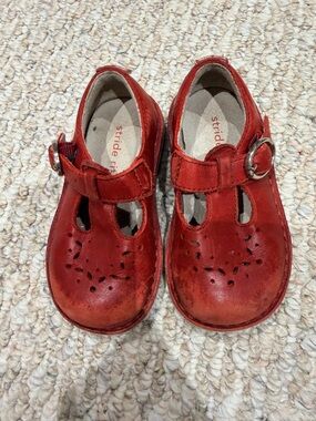 Stride Rite Kids' Red Leather Mary Jane Shoes Toddler Girl 7